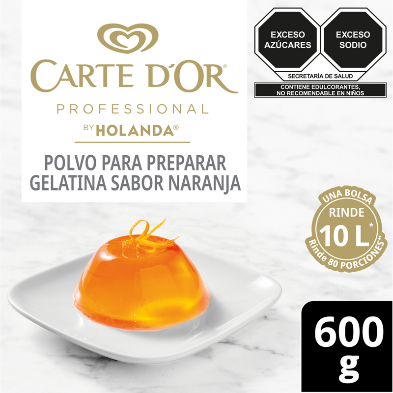 Gelatina de agua Carte D'Or sabor naranja 600g