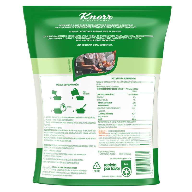 Frijoles bayos deshidratados Knorr 3kg
