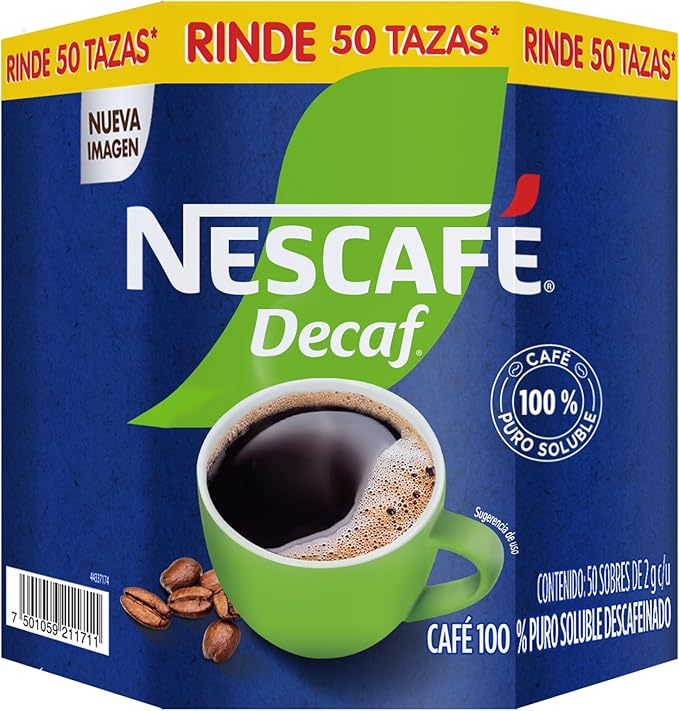 Café Nescafé Decaf Stick Exhibidor 2 g/50 Pzas