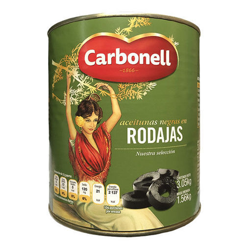 Aceituna negra rebanada Carbonell  3kg