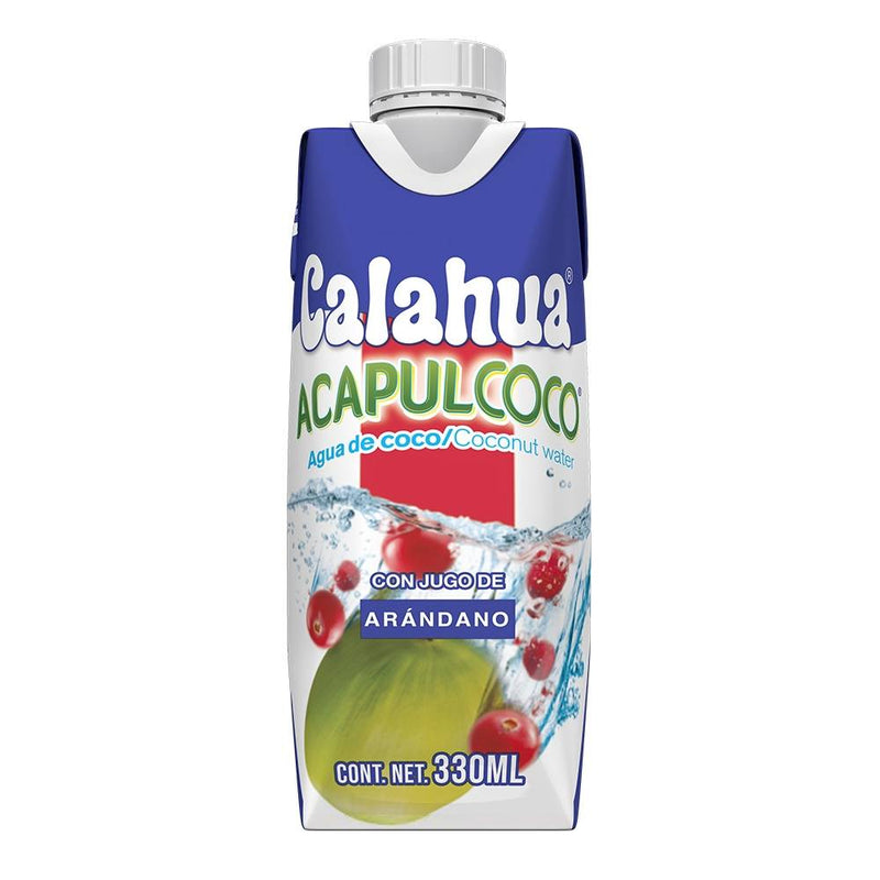 Agua de coco Calahua Acapulcoco con jugo de arándano 330ml