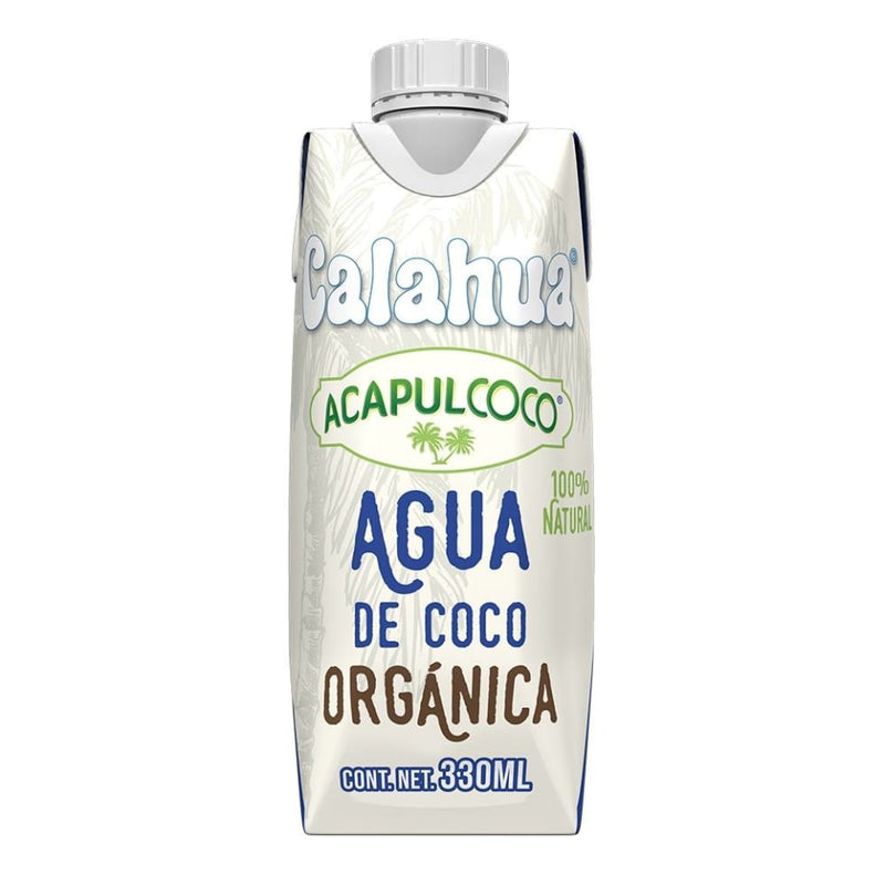 Agua de coco orgánica Calahua Acapulcoco 330ml