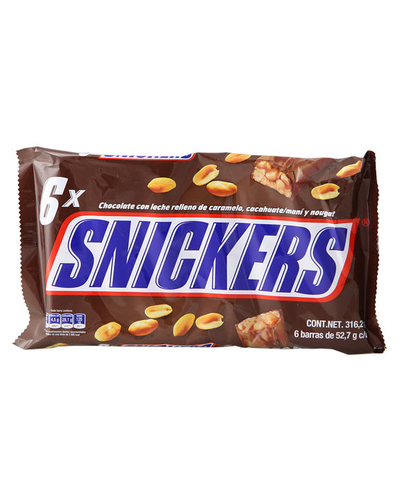 Chocolate Snickers bolsa con 6pzs