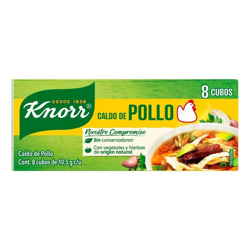 Knorr caldo de pollo con 8 cubos