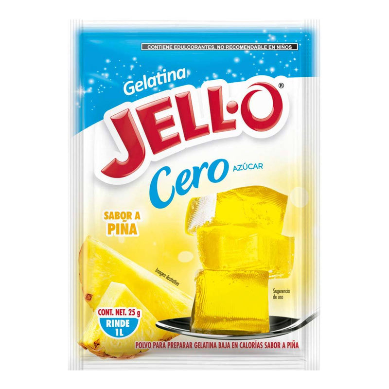 Gelatina de agua light Jello sabor piña 25g