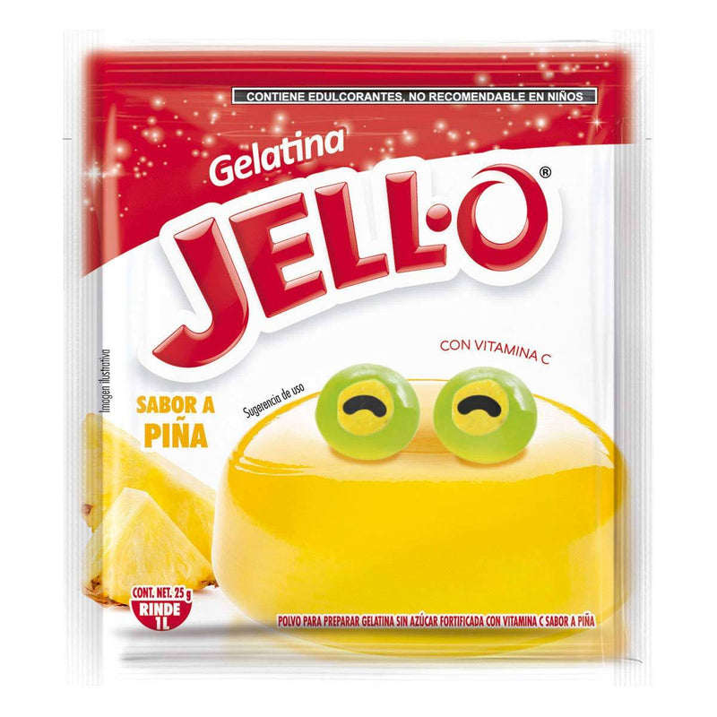 Gelatina de agua Jello sabor piña 25g