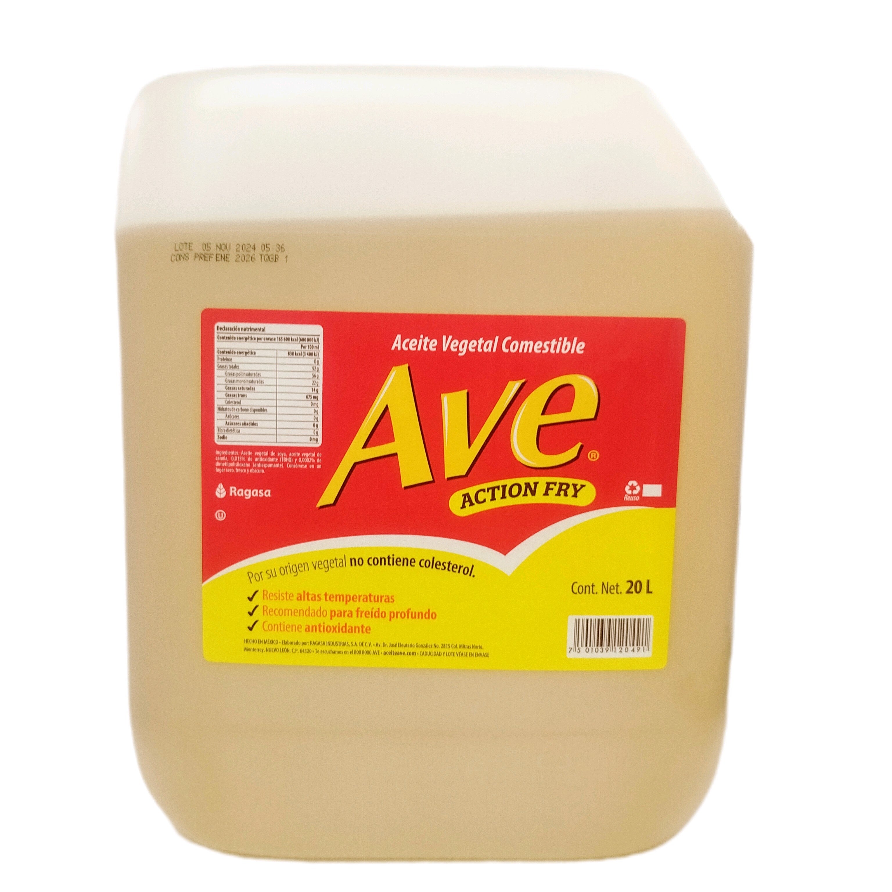 Aceite Vegetal Ave Bidón 20L
