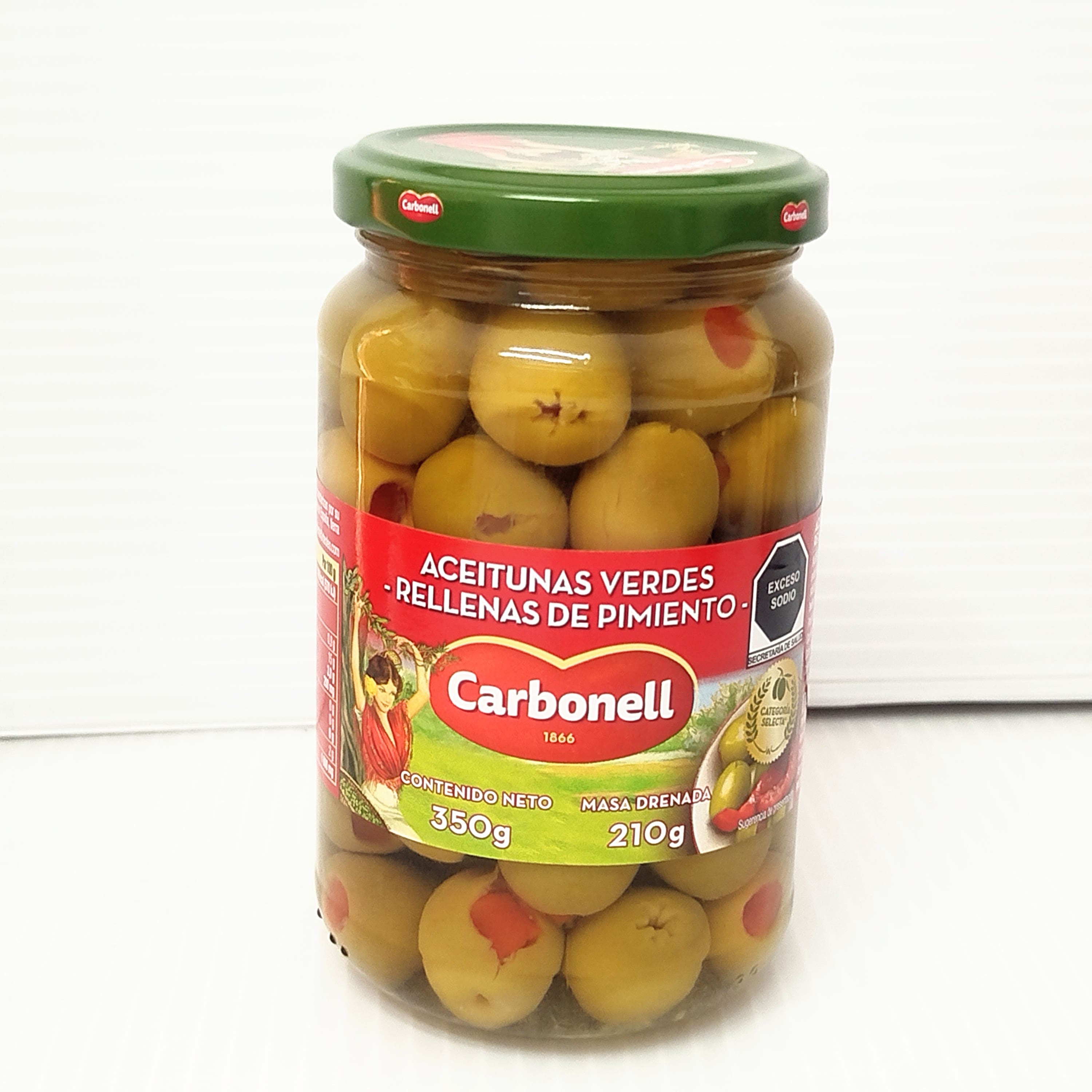 Aceituna Rellena de Pimiento Carbonell 350g