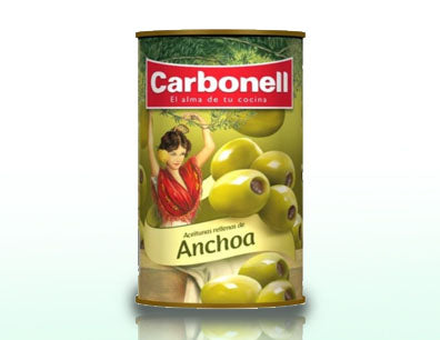 Aceituna Rellena de Pasta de Anchoa Carbonell 350g