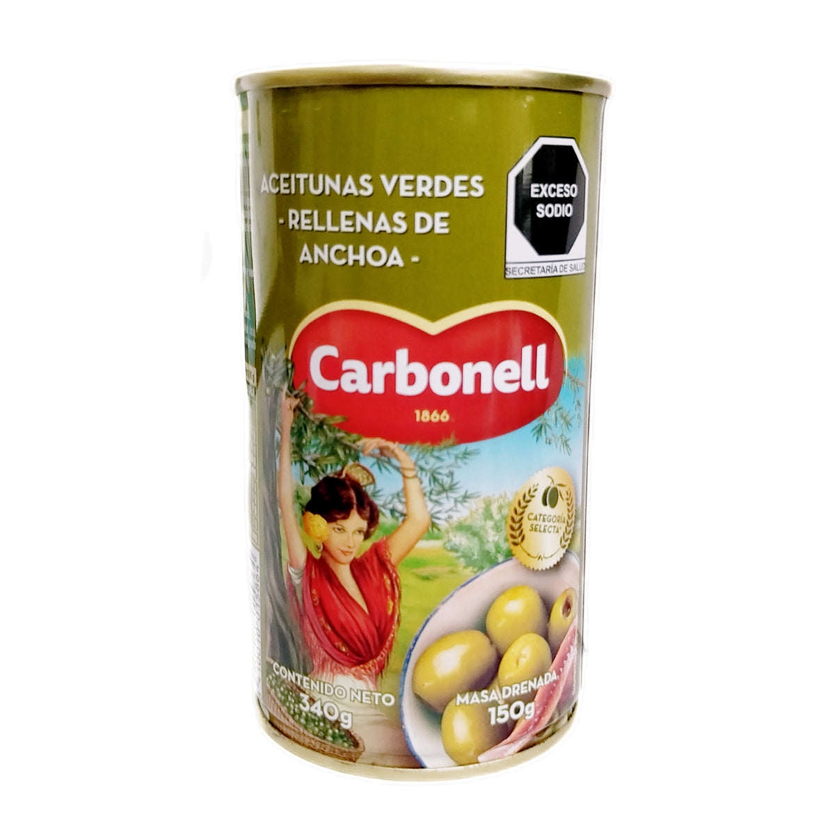 ACEITUNA C/ANCHOAS CARBONELL 350G (12)