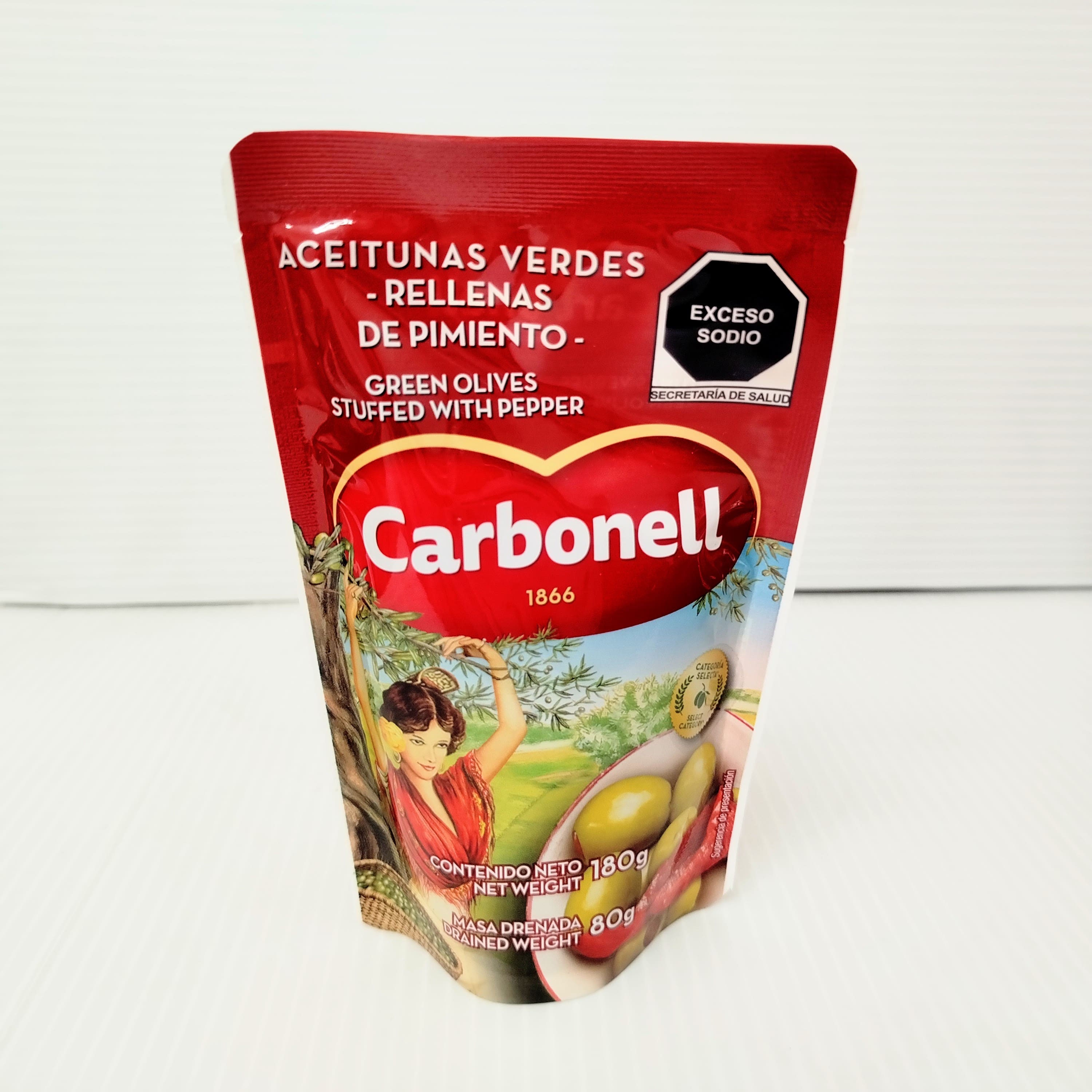 Aceituna Rellena de Pimiento Carbonell 180g