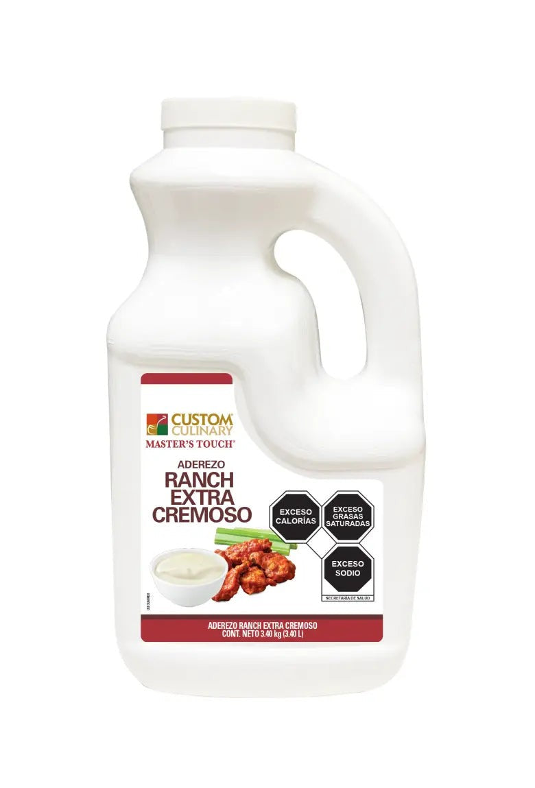 Aderezo Ranch Extra Cremoso Custom Culinary 3.4 kg
