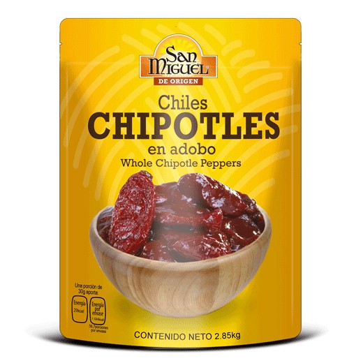 Chiles Chipotles Adobados San Miguel 2.85 kg