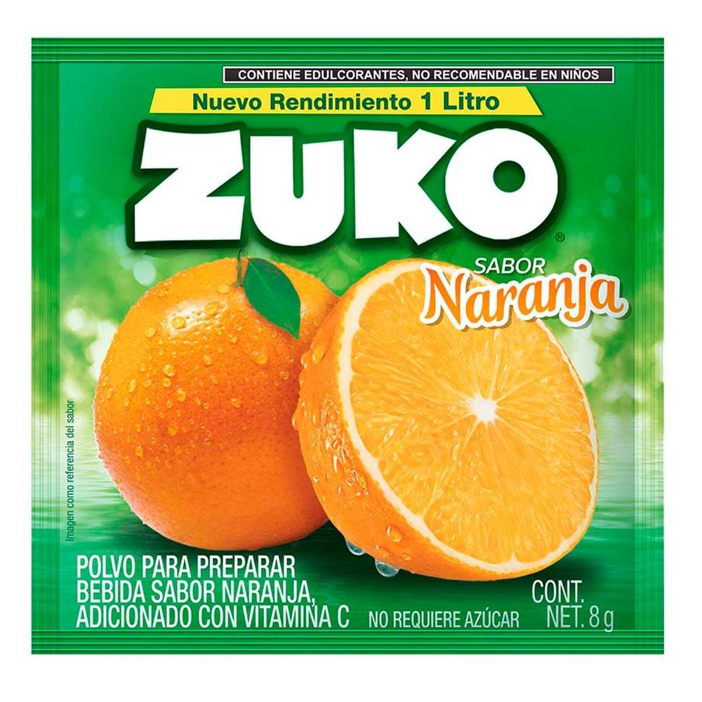 Zuko Naranja 8 sobres de 8 g