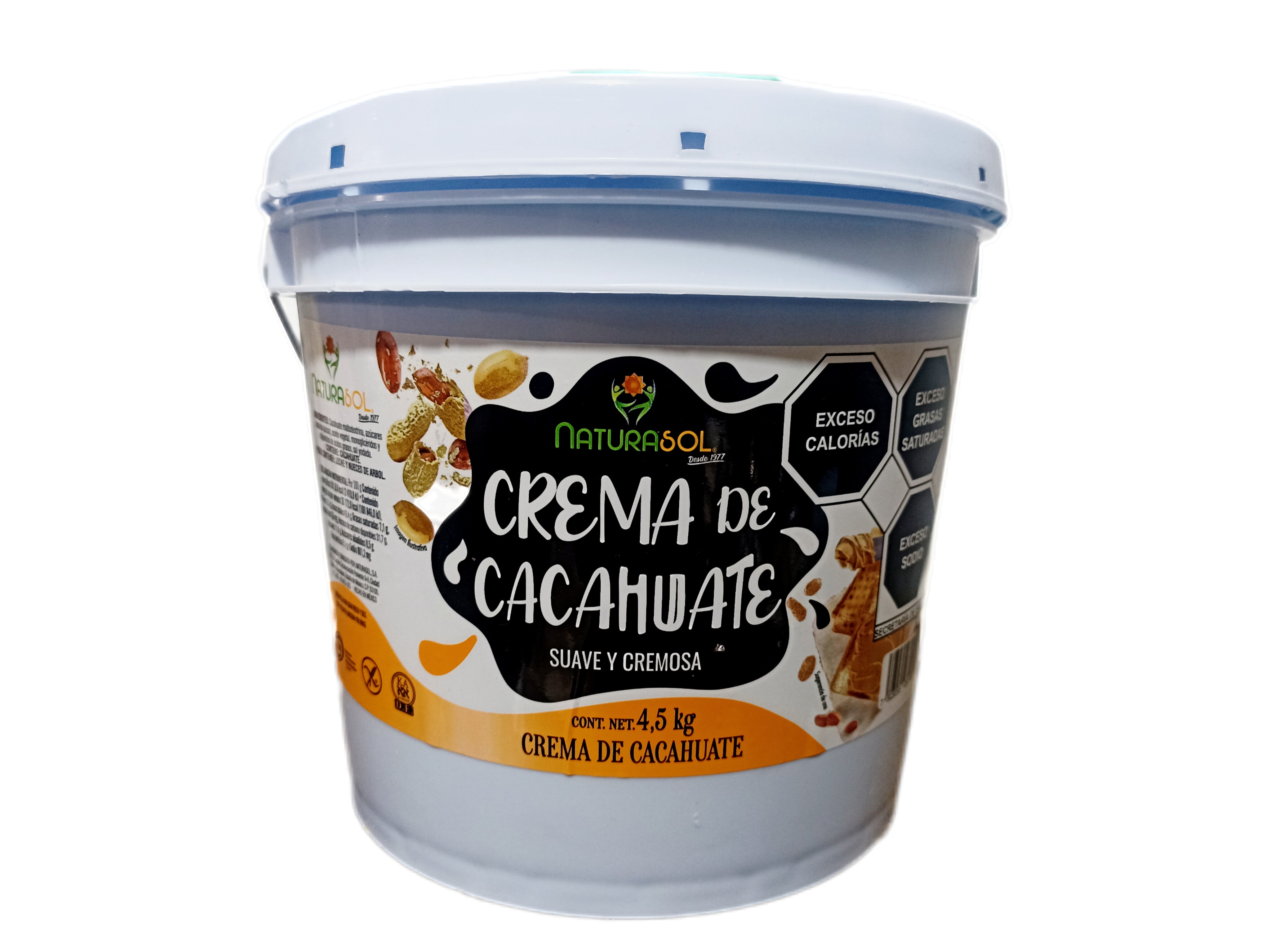 CUBETA CREMA CACAHUATE NATURASOL 4.5KG
