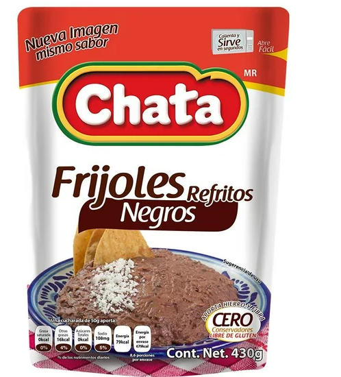Frijol Refrito Negro Chata 430GR