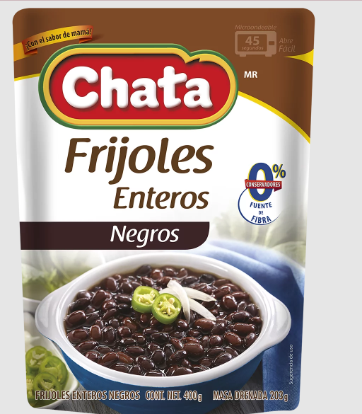 Frijol Entero Negro Chata 400g