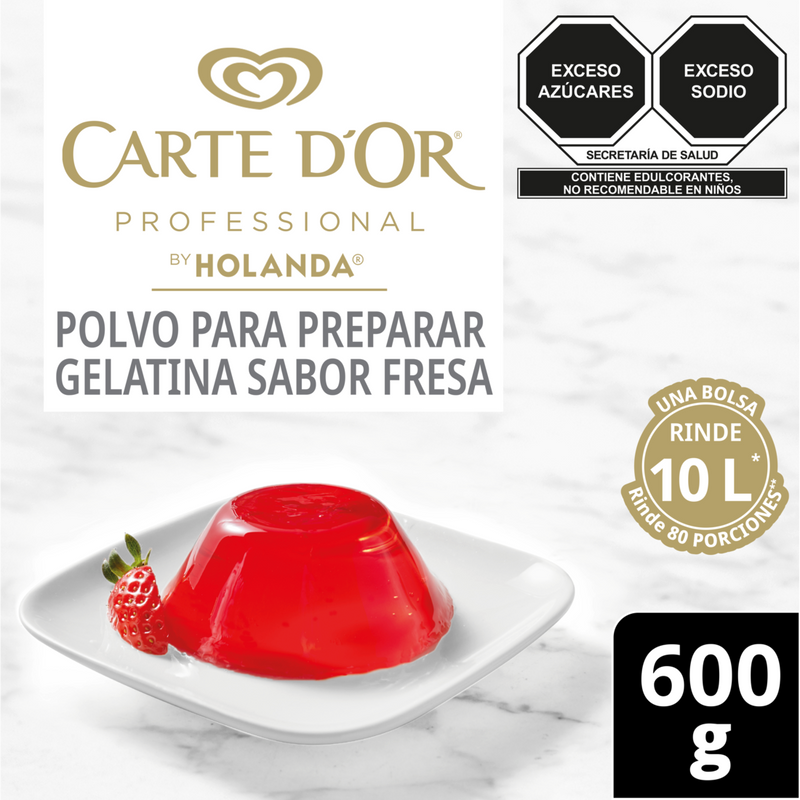 Gelatina de Agua Carte D'Or sabor Fresa 600g