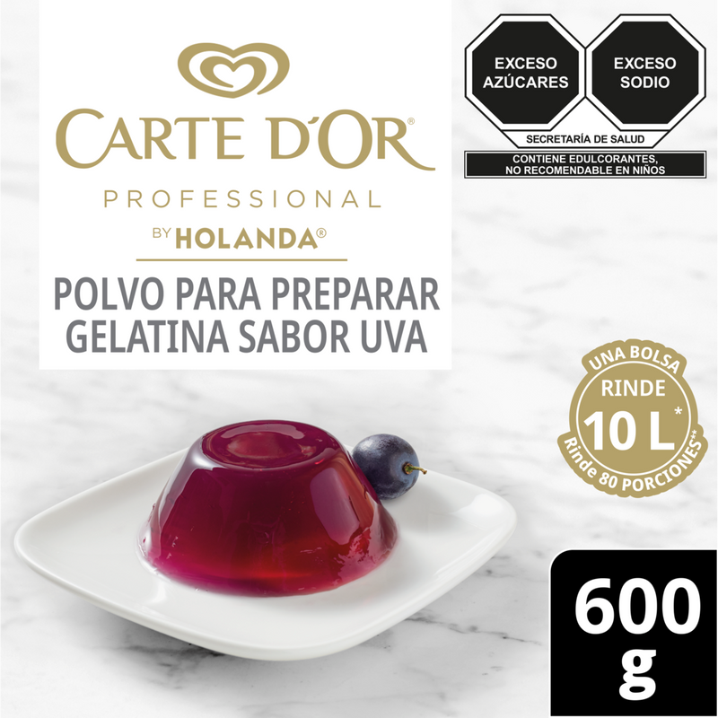 Gelatina de agua Carte D'Or sabor uva 600g