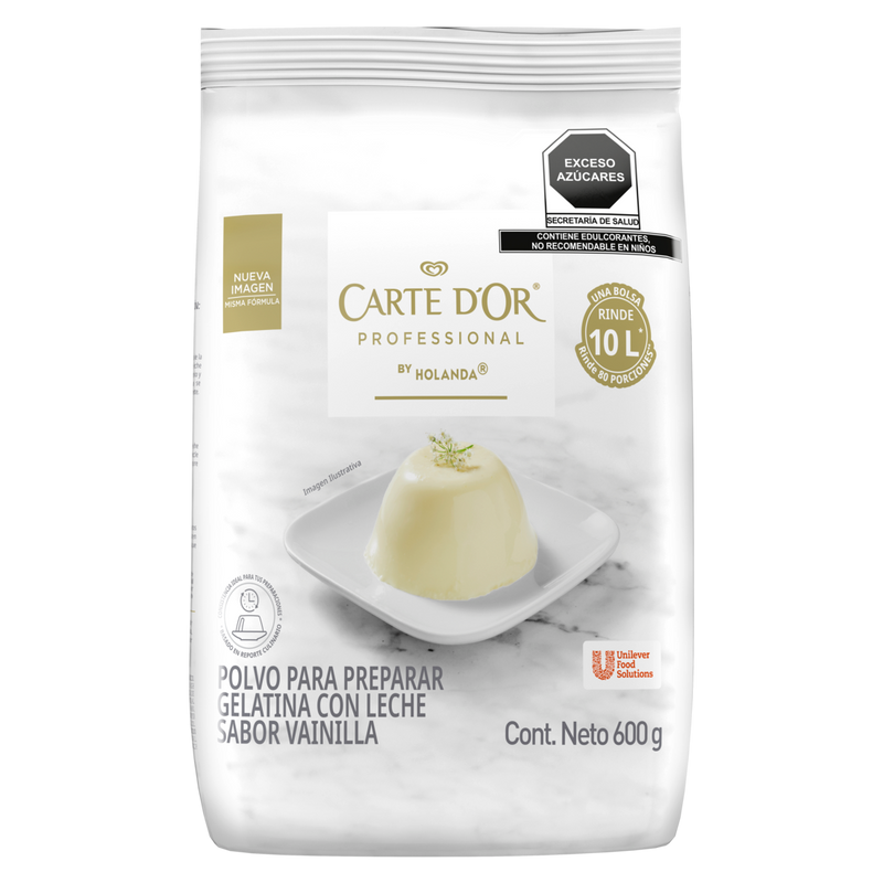 Gelatina de Leche Carte D'Or sabor Vainilla 600g