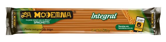 Pasta La Moderna Fideo Mediano Integral 20/200G