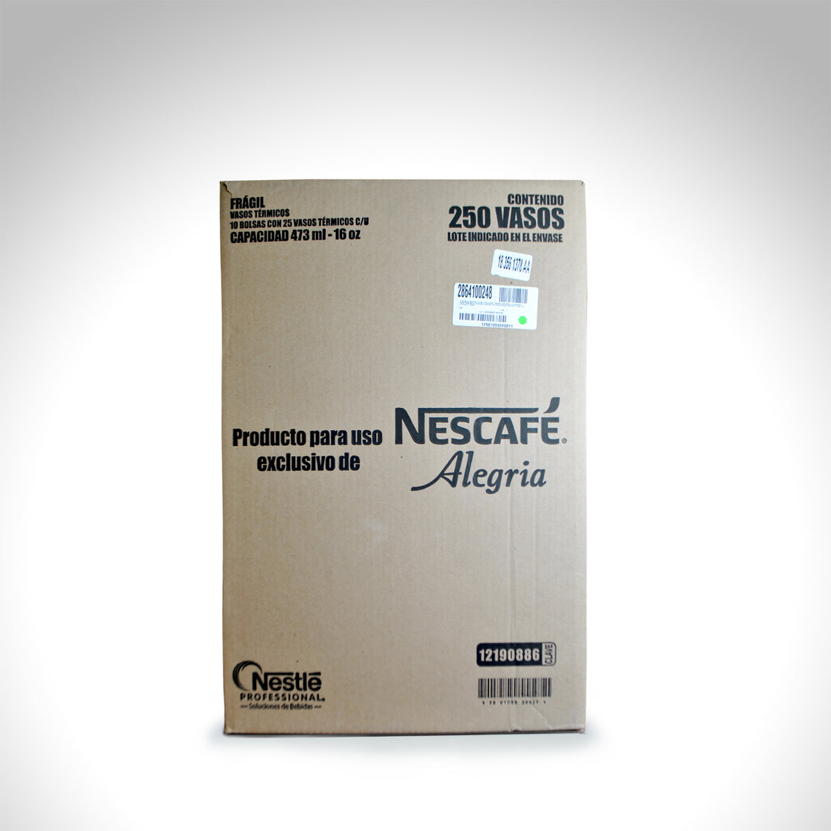 Vaso Térmico 16 oz Nescafé Alegría Caja con 250 pzas (10 bolsas de 25)