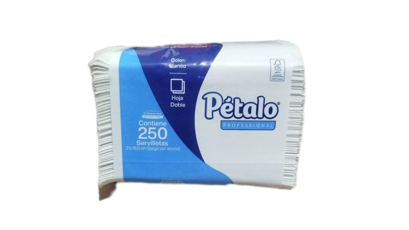 Servilleta Interfoliada Pétalo 250 Hojas caja c/24pzas