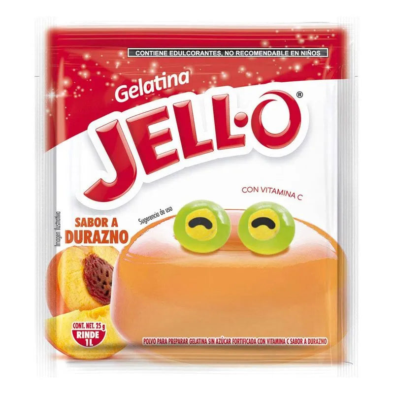 Gelatina de Agua Jello sabor Durazno 25g