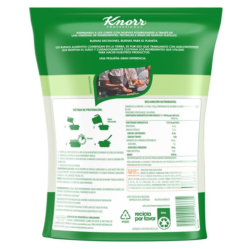 Frijoles Bayos Deshidratados Knorr 3kg