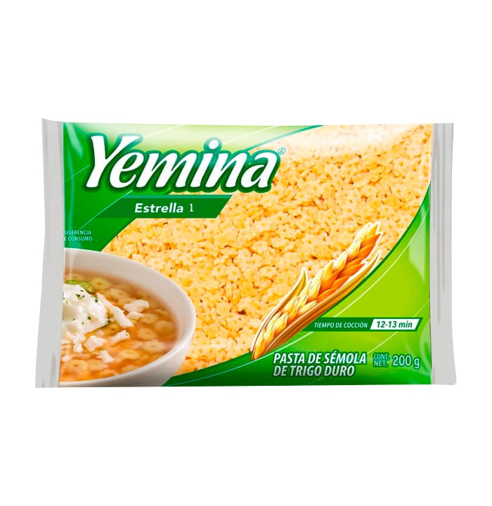 Pasta Yemina Estrella No.1 200g 24pzas