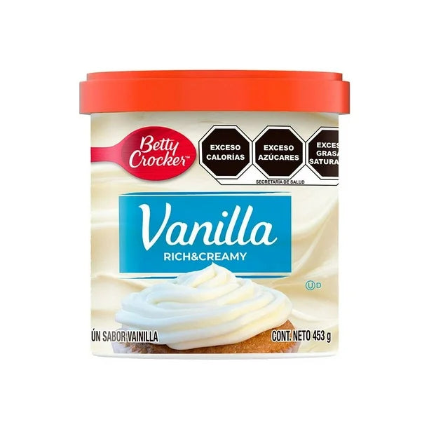 Betún Vainilla/Creamy Betty Crocker 453 g