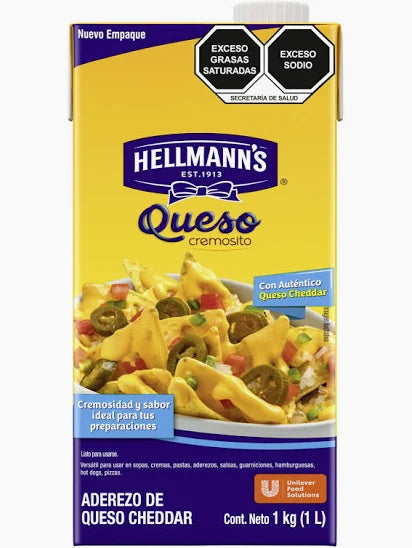 Aderezo De Queso Cheddar Hellmann'S 1 L