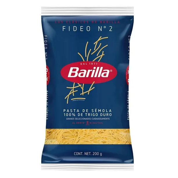 Pasta Fideo No. 2 Barilla 200 g 40Pzas