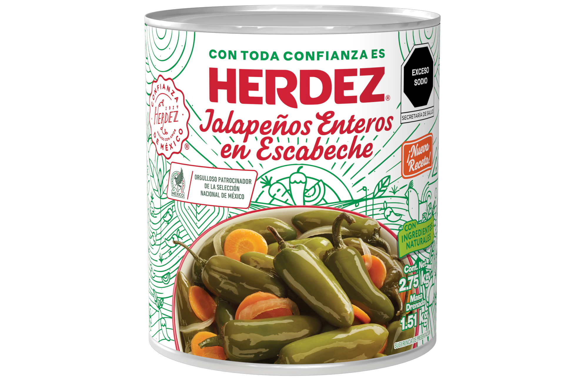 CHILE JALAPEÑO ENTERO HERDEZ 2.7K (6)