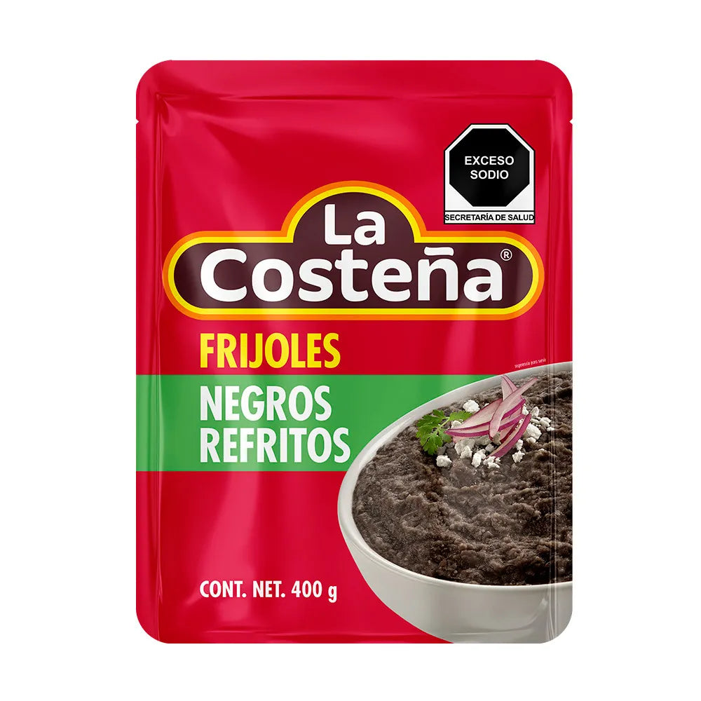 Frijoles Negros Refritos La Costeña 400 g (12)