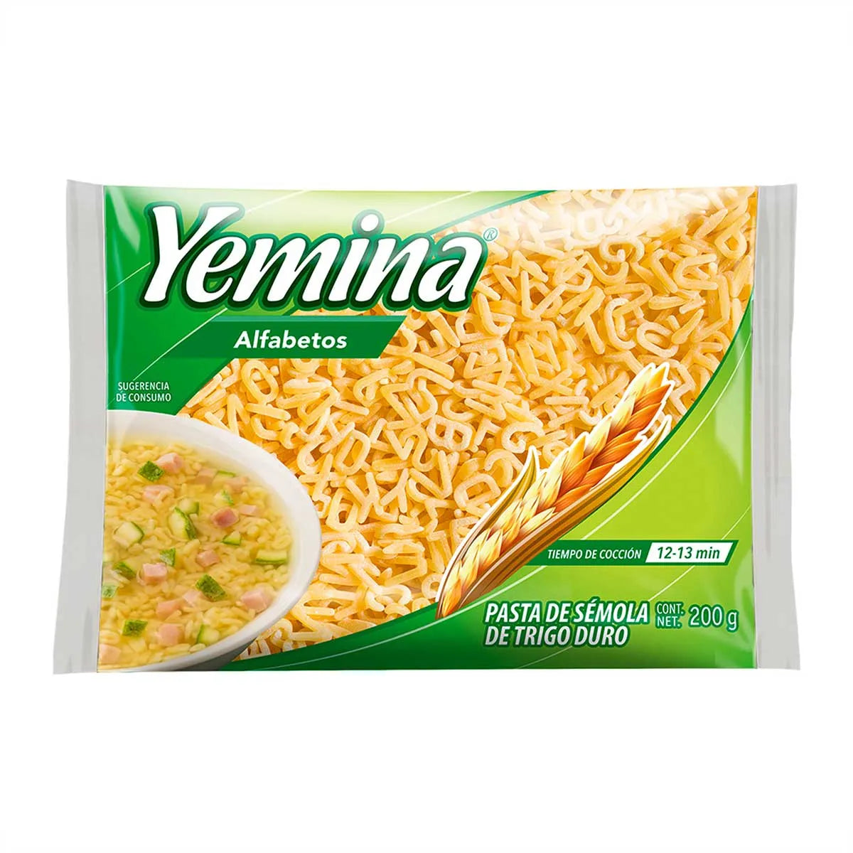 Pasta Yemina Alfabetos 200g 24pzas