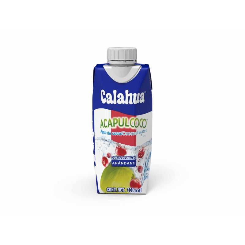 Agua de Coco Calahua Acapulcoco con Jugo de Arándano 330ml