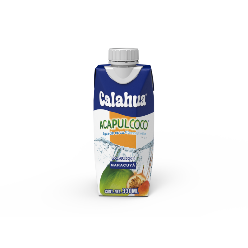 Agua de Coco Calahua Acapulcoco con Jugo de Maracuyá 330ml