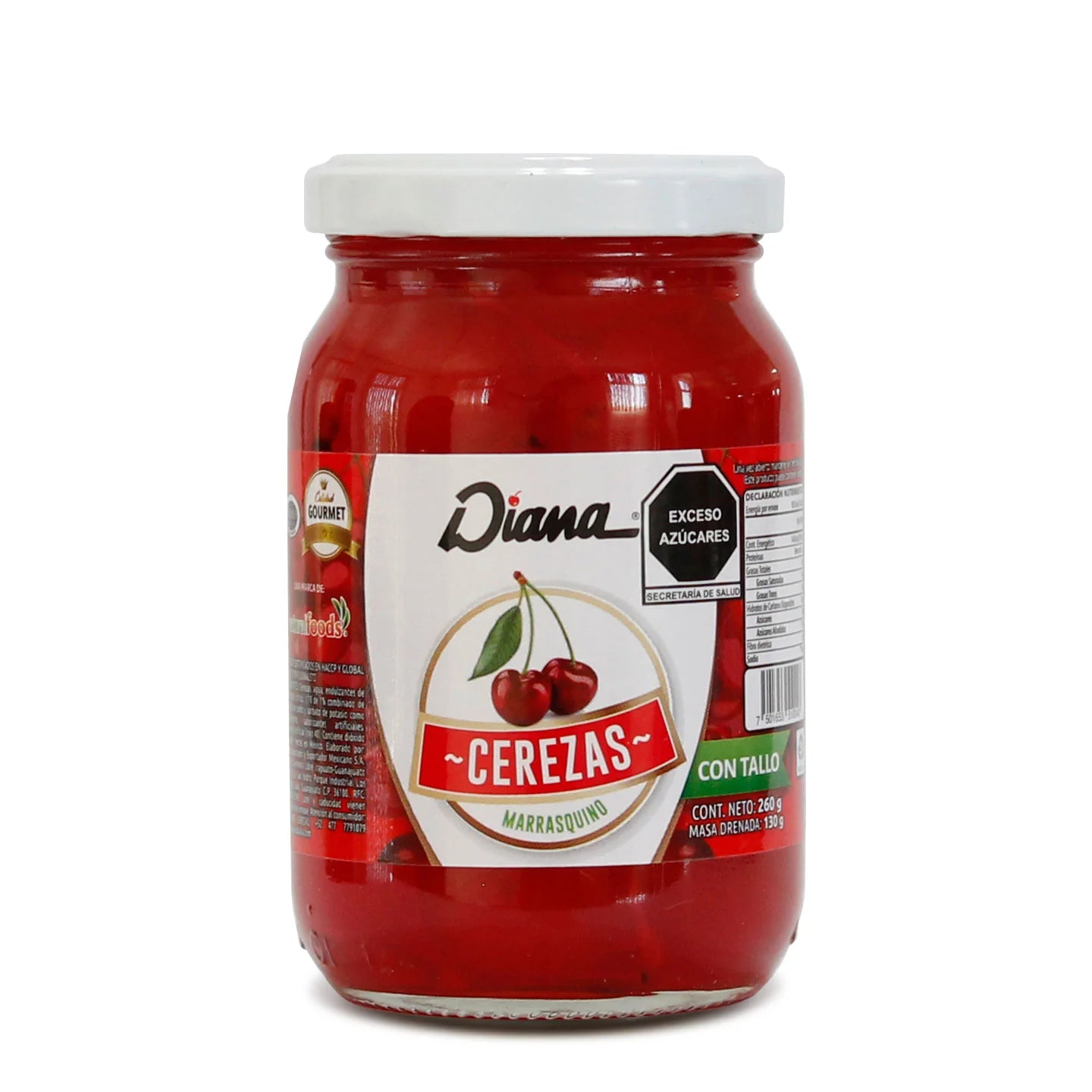 Cereza Marrasquino con Tallo Diana 260g