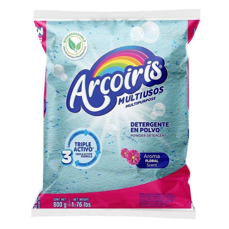 Detergente en Polvo Arcoiris 800g