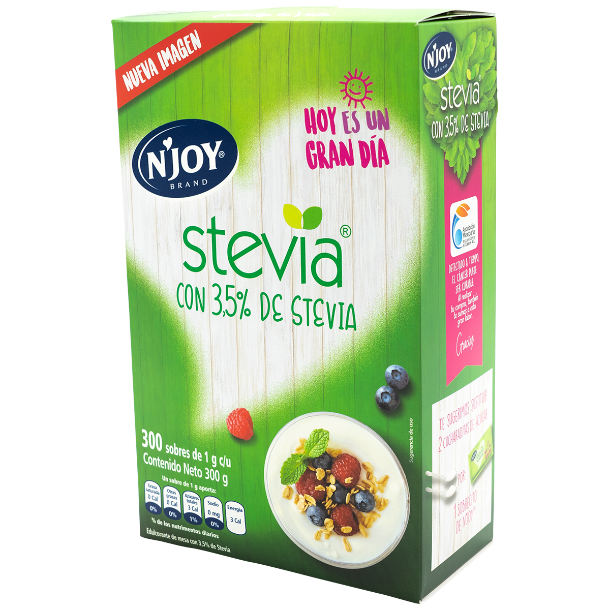 Endulzante Stevia N’Joy con 1g/300 Sobres