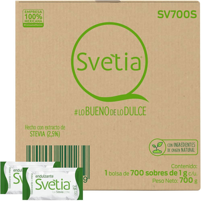 Endulzante Stevia Porcionado con 1g/ 700 Sobres