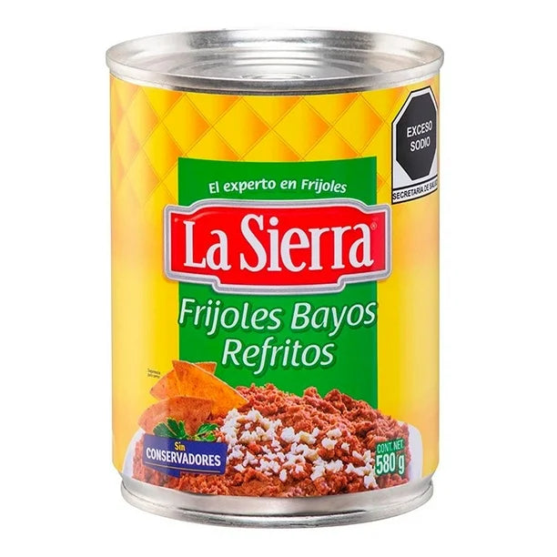 Frijoles Bayos Refritos Sierra 580g