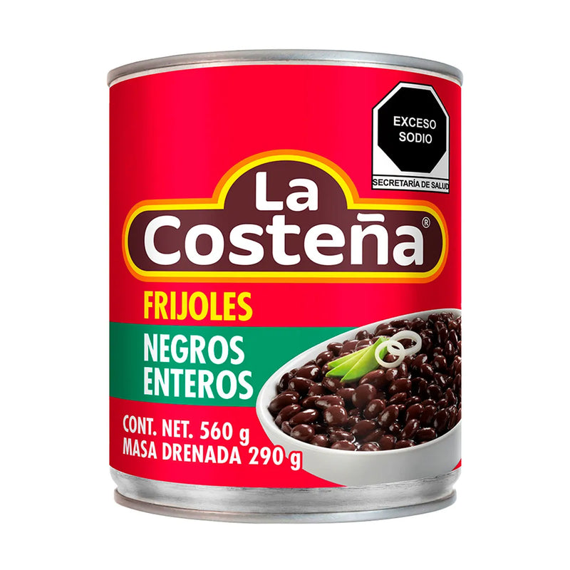 Frijoles Negros Enteros Costeña 560g