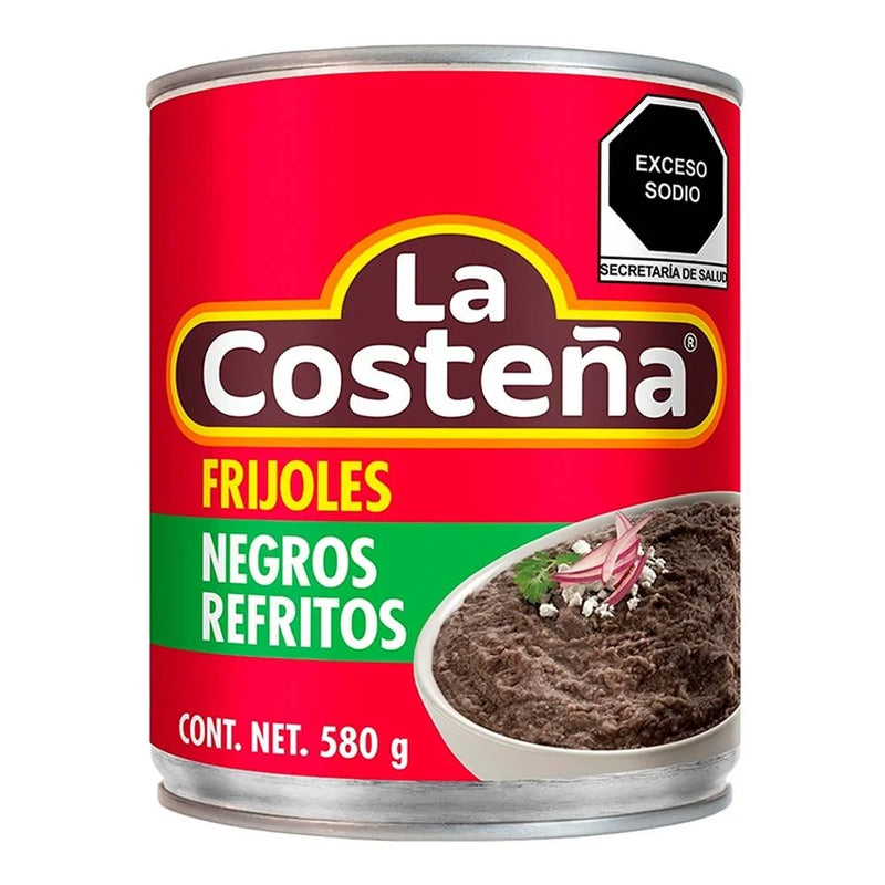 Frijoles Negros Refritos Costeña 580g