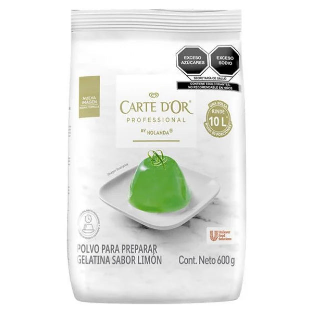 Gelatina de Agua Carte D'Or sabor Limón 600g