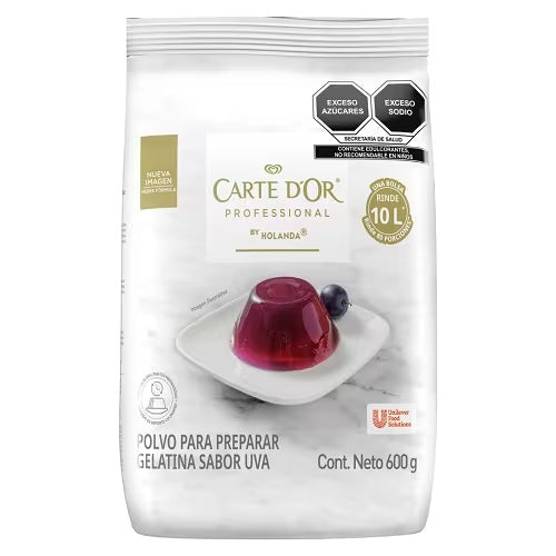 Gelatina de Agua Carte D'Or sabor Uva 600g