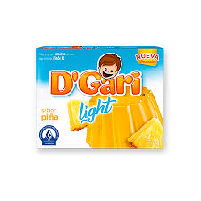 Gelatina de Agua Light D'Gari sabor Piña 20g