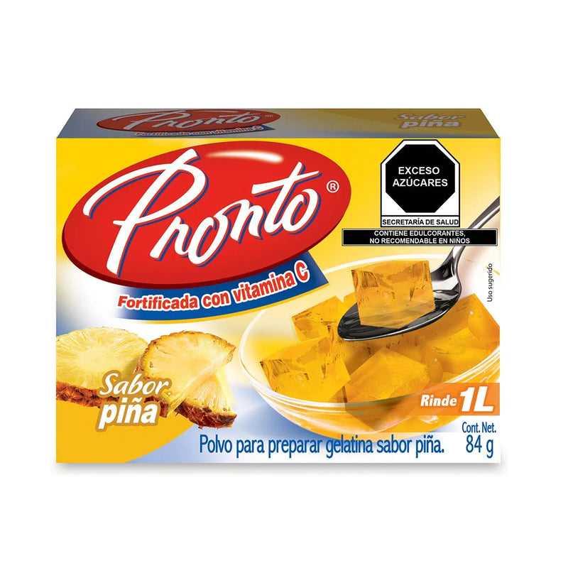 Gelatina de Agua Pronto sabor Piña 84g