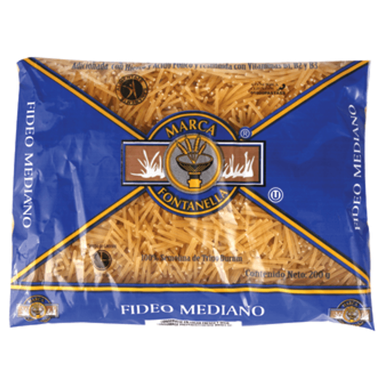 Pasta Fontanella Fideo Mediano 200g